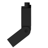 Módulo Spot Led Nordecor Pontual 120º Bivolt modelo 3D preto visto da lateral