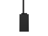P2854P220V - Luminária LED Integrado Luz Direta e Indireta modelo 3D preto parte estreita