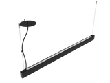 P2854P220V - Luminária LED Integrado Luz Direta e Indireta modelo 3D preto visto de cima