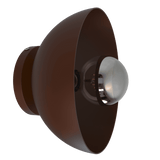 D20S - Arandela Led e Sobrepor para teto 600lumens Bivolt modelo 3D marrom visto da lateral