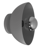 D20S - Arandela Led e Sobrepor para teto 600lumens Bivolt modelo 3D cinza apagado visto da lateral