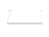 Luminária Led Pendente Perfil Linear Luz Direta e Indireta modelo 3D branco lateral