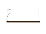 Luminária Led Pendente Perfil Linear Luz Direta e Indireta modelo 3D preto lateral