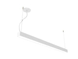 Luminária Led Pendente Perfil Linear Luz Direta e Indireta modelo 3D branco acesso