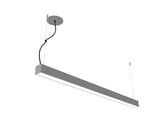 Luminária Led Pendente Perfil Linear Luz Direta e Indireta modelo 3D cinza acesso