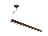 Luminária Led Pendente Perfil Linear Luz Direta e Indireta modelo 3D marrom acesso