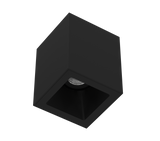 Plafon de Sobrepor Recuado Direcionável modelo 3D preto visto de baixo apagado