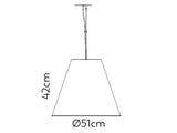 D60P - Luminária LED Integrado Pendente Decorativo D51cm 20W - Bivolt (127/220V)