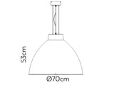 D70P - Luminária LED Integrado Pendente Decorativo D70cm 20W - Bivolt (127/220V)