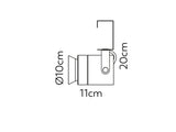 S160P - Luminária Spot LED Integrado com Gancho para Perfilado D9,7x10,7cm 15W - BIVOLT (127/220V)