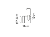 S80P - Luminária Spot LED Integrado com Gancho para Perfilado D7,3x10,4cm 9W - BIVOLT (127/220V)