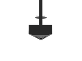 T0000P - Trilho Eletrificado Pendente para Luminárias LED Spots - BIVOLT modelo 3D preto parte estreita