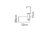 T60P - Luminária Spot LED MR16 GU10 com Gancho para Perfilado D6x12cm 6W - BIVOLT (127/220V)