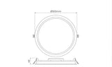 Luminária LED Embutir Redonda 17-24W | 2700K 3000K Bivolt Branco Microtexturizado – STELLA