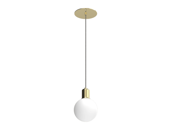 D11LP - Pendente Decorativo em Latão com Globo de Vidro 12cm BIVOLT (127/220V)