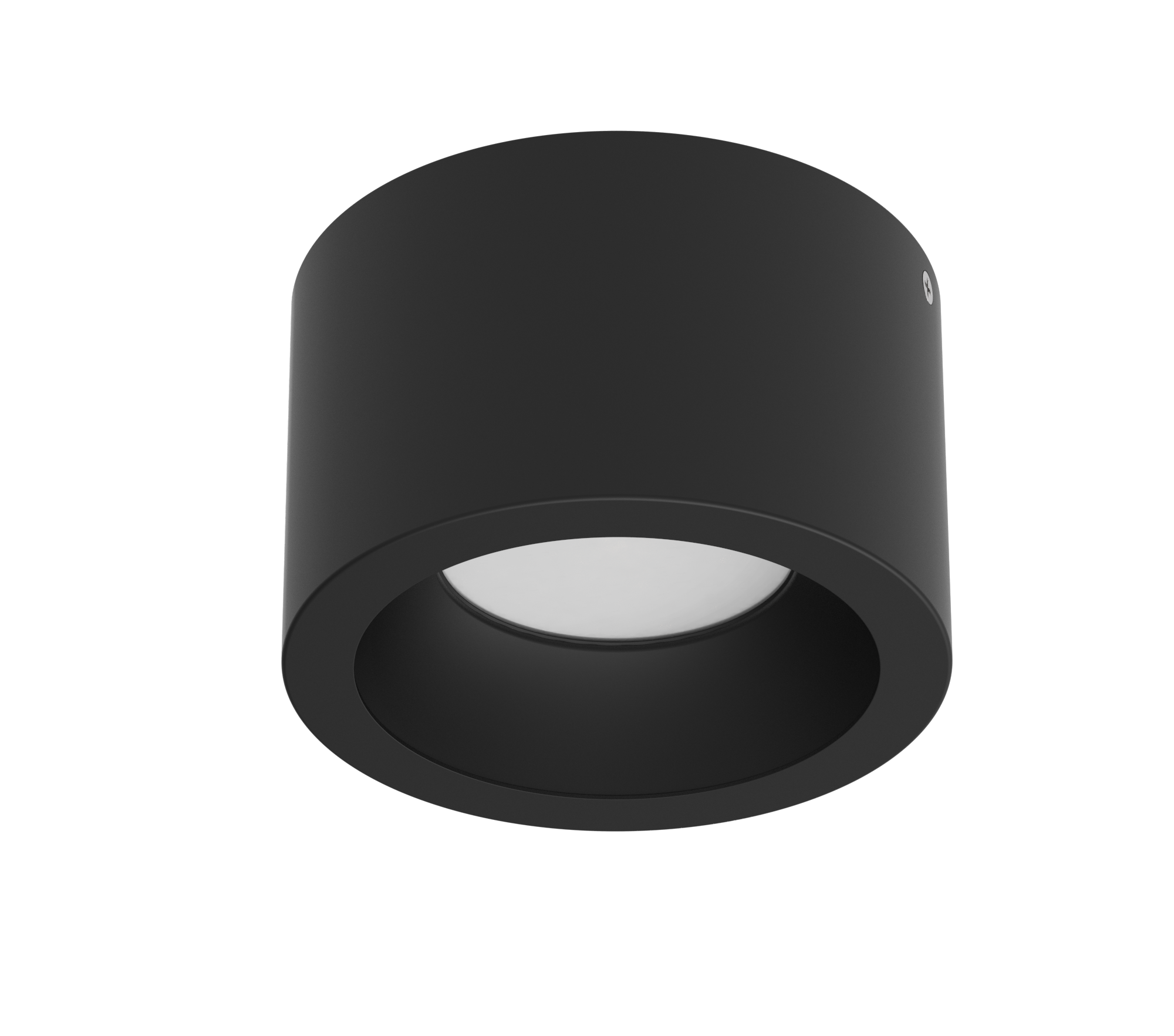A10S - Spot de sobrepor redondo 15,7cm 2700K Bivolt modelo 3D preto 