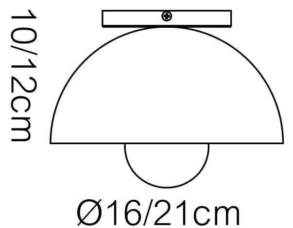 D20S -Arandela Led e Sobrepor para teto 600lumens Bivolt (127/220V)