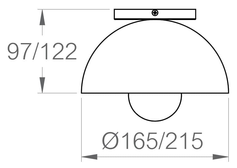 D20S -Arandela Led e Sobrepor para teto 600lumens Bivolt (127/220V)