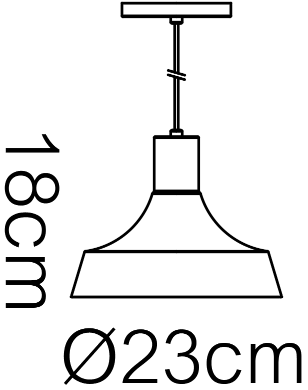 D23P - Luminária Led Pendente 23cm 250 Lumens Bivolt (127/220V)