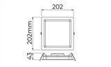 DPE - Painel LED DEEP Embutir Quadrado 12 A 28W | 3000K E 4000K Bivolt – STELLA