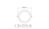 Luminária LED Embutir Redonda 17-24W | 2700K 3000K Bivolt Branco Microtexturizado – STELLA