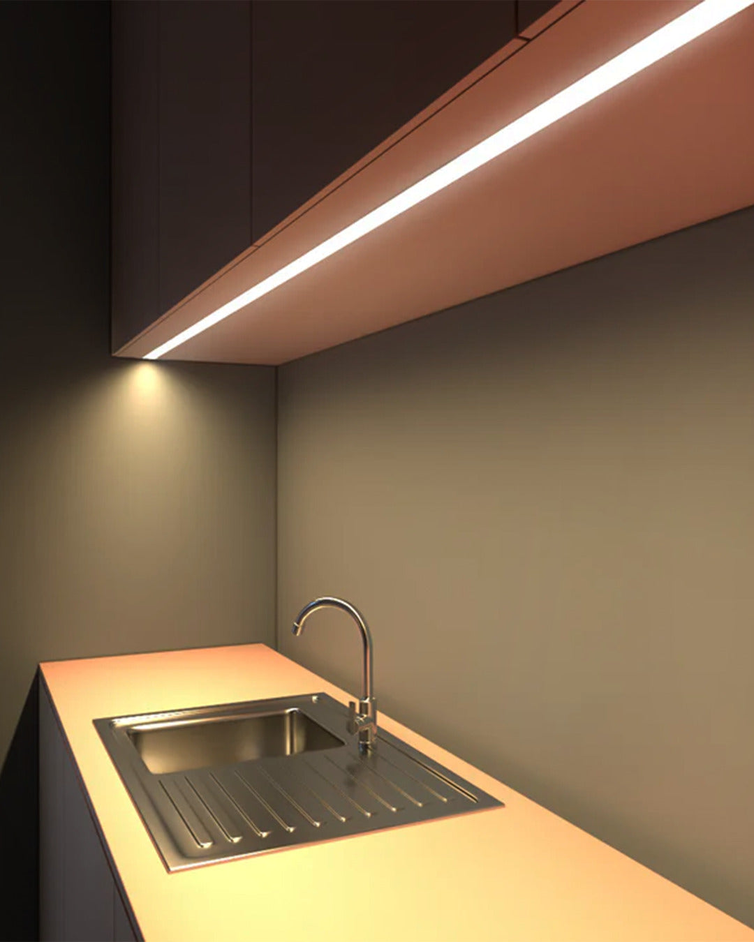 Imagem ambientada P2622E - Luminária LED Integrado Embutir Perfil Linear 