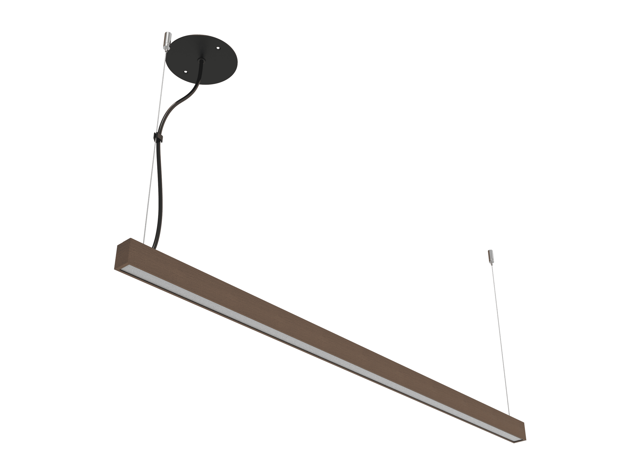 Luminária Pendente Led Integrado Perfil linear Madeira  2,8x 3,7cm - 220v