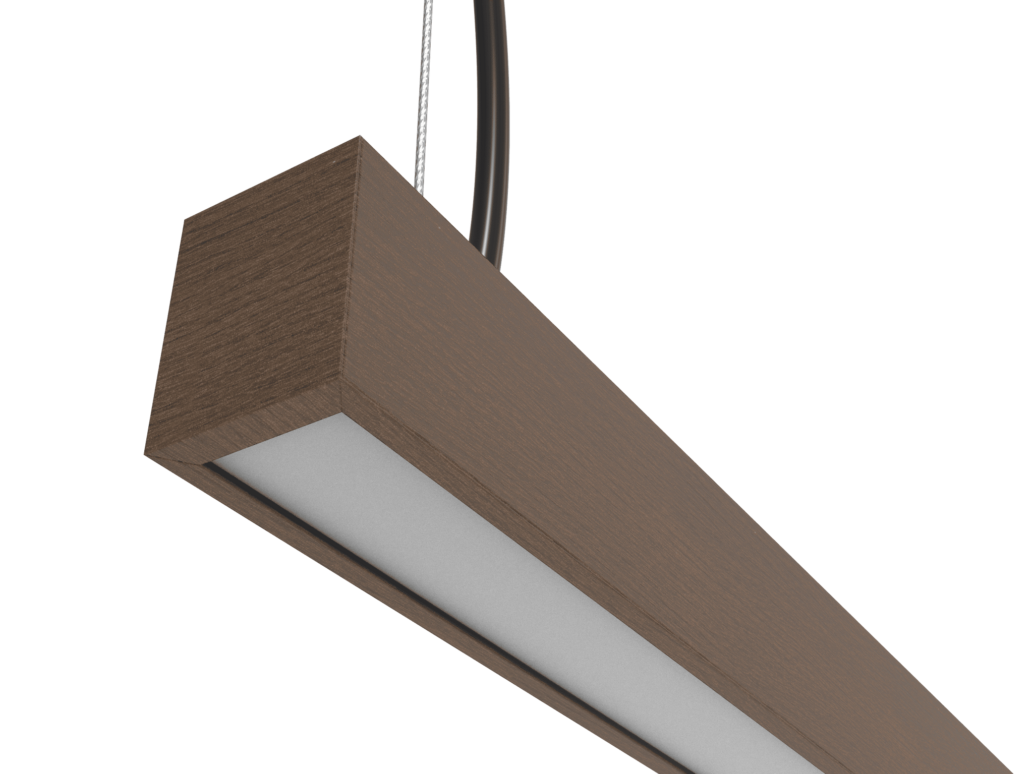 Luminária Pendente Led Integrado Perfil linear Madeira  2,8x 3,7cm - 220v