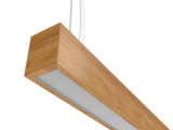 Luminária Pendente Led Integrado Perfil linear Madeira  2,8x 3,7cm - 220v