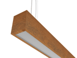 Luminária Pendente Led Integrado Perfil linear Madeira  2,8x 3,7cm - 220v