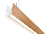 Luminária Pendente Led Integrado Perfil linear Madeira  2,8x 3,7cm - 127v