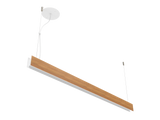 Luminária Pendente Led Integrado Perfil linear Madeira  2,8x 3,7cm - 127v