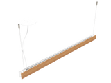 Luminária Pendente Led Integrado Perfil linear Madeira  2,8x 3,7cm - 127v