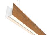 Luminária Pendente Led Integrado Perfil linear Madeira  2,8x 3,7cm - 127v