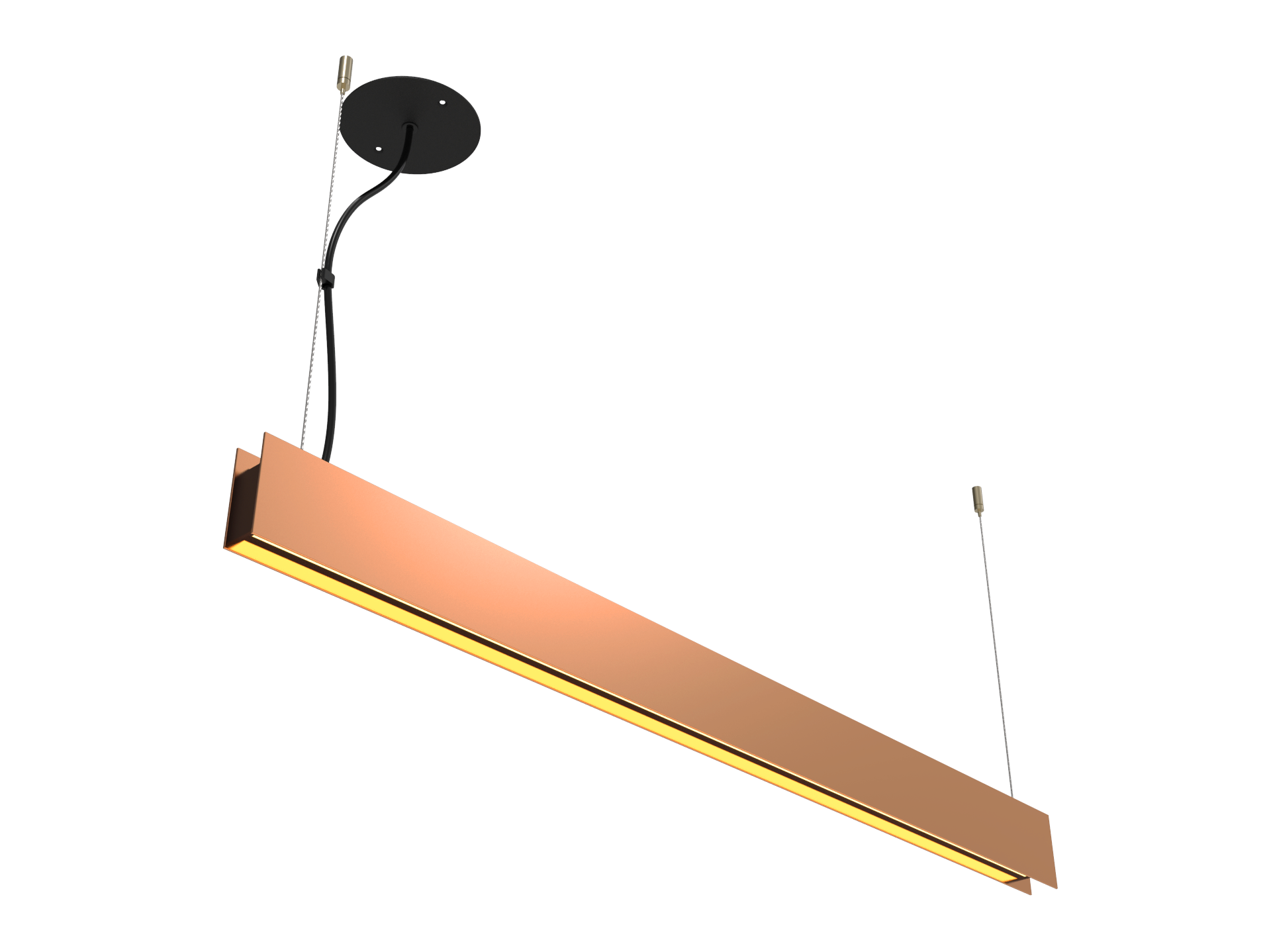 P2854 - Luminária Pendente Iluminação Direta e Indireta - Linha Especial Luxo - Cobre