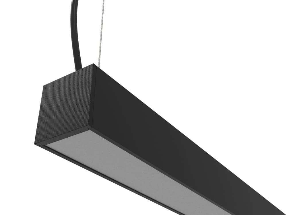 Luminária Led Pendente Perfil Linear Luz Direta e Indireta 5,5 x 5,5cm - 127V