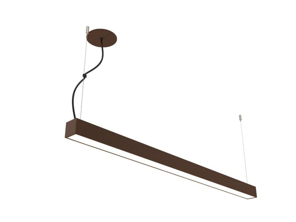 Luminária Led Pendente Perfil Linear Luz Direta e Indireta 5,5 x 5,5cm - 220V