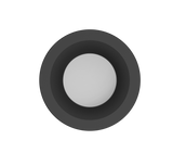 A10S - Spot de sobrepor redondo 15,7cm 2700K Bivolt modelo 3D preto visto de baixo 
