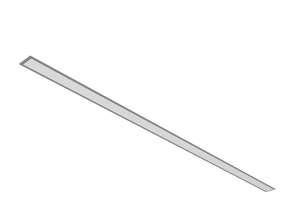 P4634E - Luminária LED Integrado Embutir Perfil Linear 4,6 x 3,4cm - (127V)