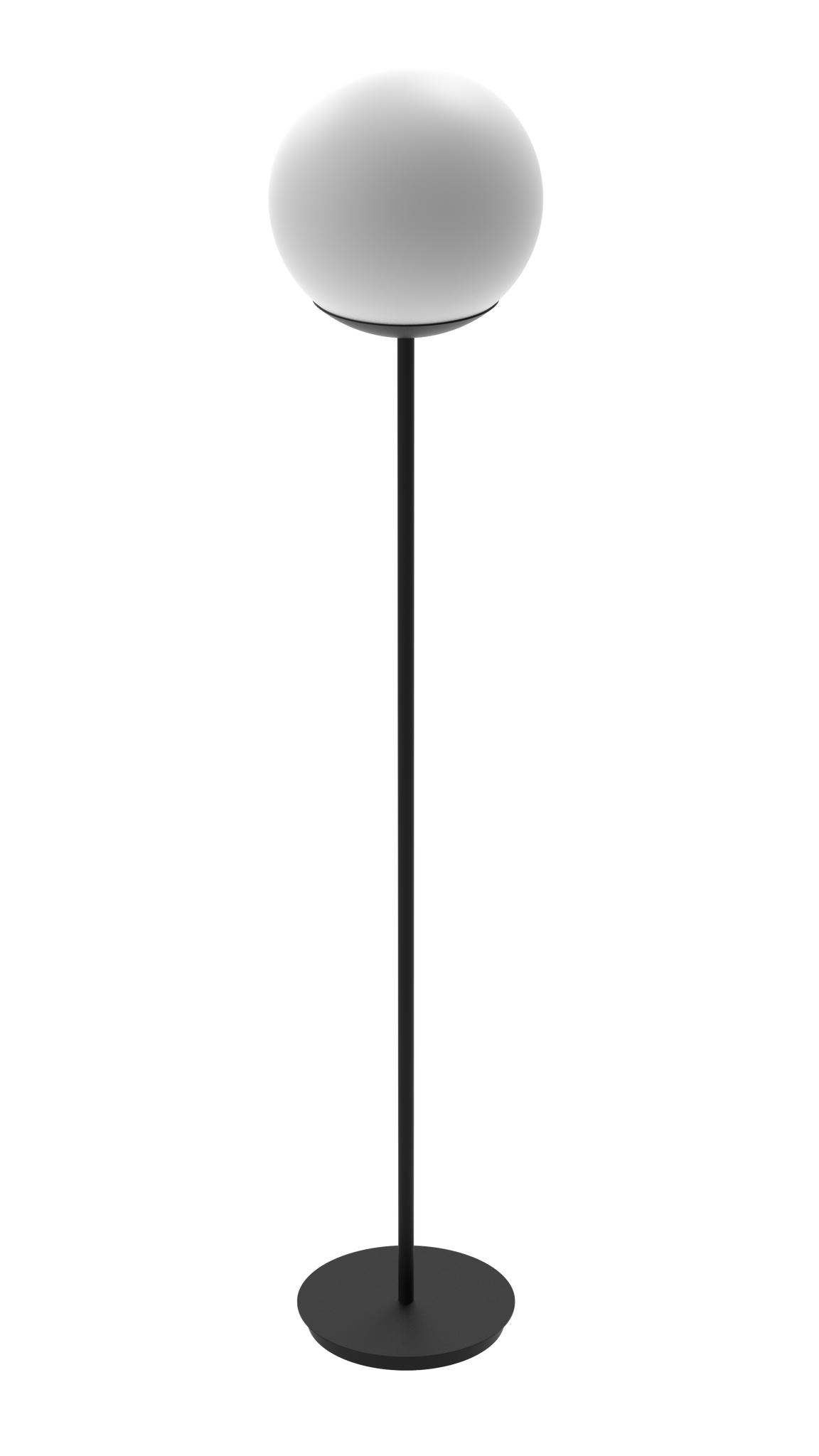 Luminária de Piso com Globo de Vidro Leitoso 2700K Bivolt