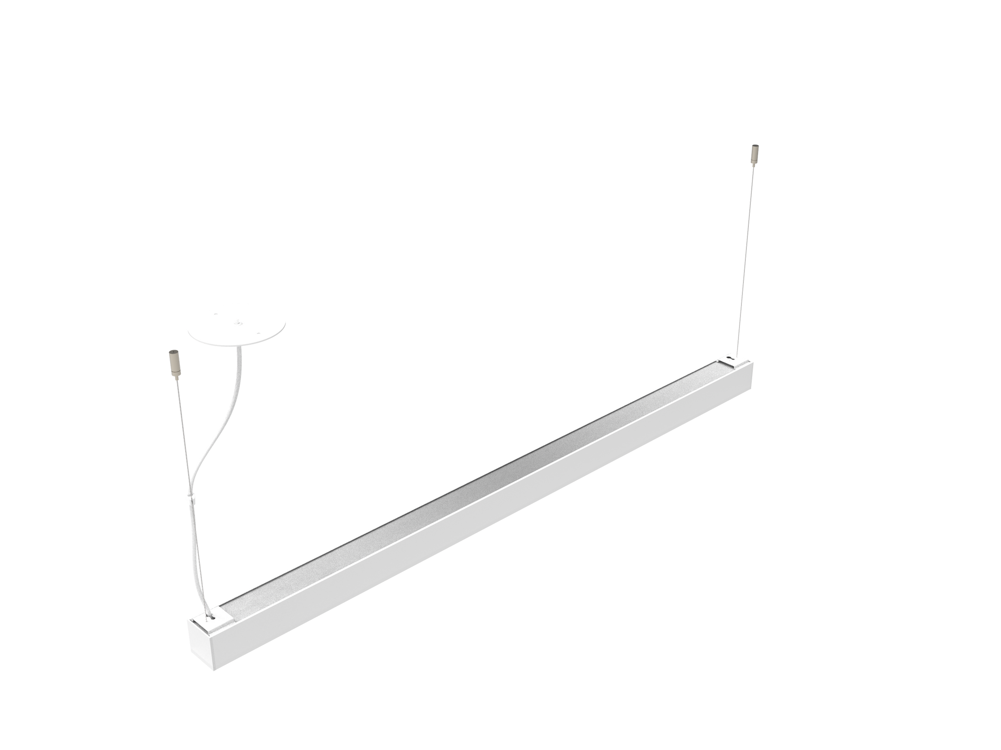 Luminária Led Pendente Perfil Linear Luz Direta e Indireta 5,5 x 5,5cm - 127V