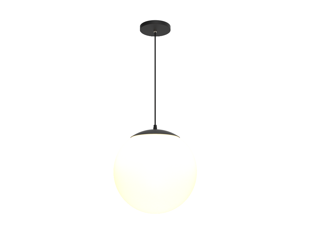 D11P - Luminária Pendente Decorativo Globo de Vidro Opalino  BIVOLT (127/220V)