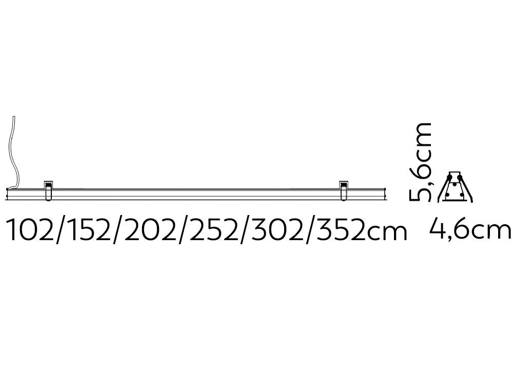 P4634E - Luminária LED Integrado Embutir Perfil Linear 4,6 x 3,4cm - (220V)
