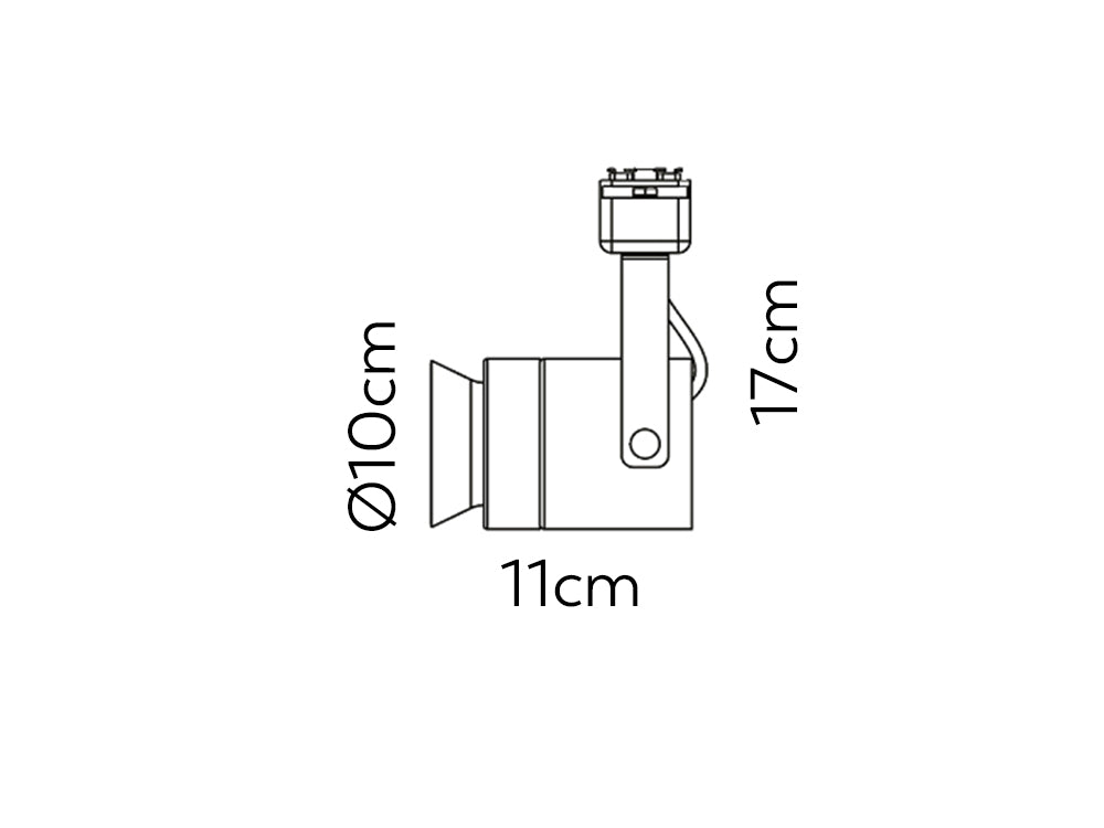 S160T - Luminária Spot LED Integrado para Trilho Eletrificado D9,7x10,7cm 15W - BIVOLT (127/220V)