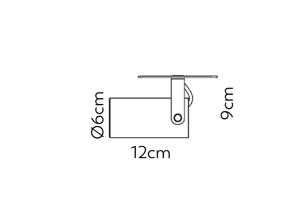 T60S - Luminária Spot LED MR16 GU10 de Sobrepor D6x12cm 6W - BIVOLT (127/220V)