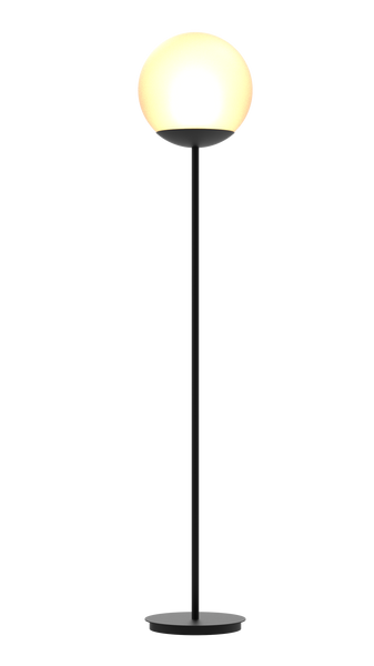 Luminária de Piso com Globo de Vidro Leitoso 2700K Bivolt